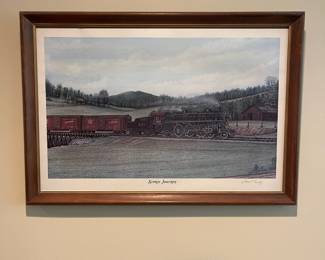 A11 - $50. "Scenic Journey" signed print by Robert Conely. Measures 30.5" x 21.5" tall.