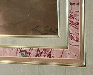 B1 - $60. Victor Gilbert "An Elegant Soiree" Framed and Matted Print. Measures 44.5" x 34"
