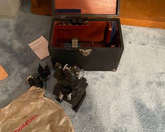 G22 - $50. Spencer Buffalo Microscope With Case