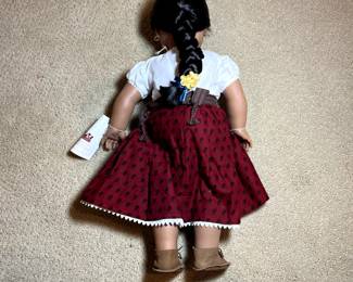 C20 - $125. American Girl Josefina Montoya - 1997. Hair was *never* brushed. Single outfit, Rebozo, Jola, & Necklace.