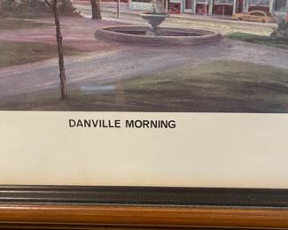 A10 - $40. "Danville Morning" by David Farmer 1977. Measures 28" wide x 24" tall. #379/800.