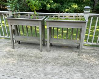 Y5 - $25 Each. 4 Available. Plastic Raised Garden Deck Planters.