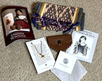 C20 - $125. American Girl Josefina Montoya - 1997. Hair was *never* brushed. Single outfit, Rebozo, Jola, & Necklace.