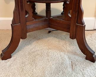 B26 - $150. Antique Eastlake Parlor Table. Measures 28" x 20.5" x 27.75" tall. A little wiggle but overall very good antique condition.