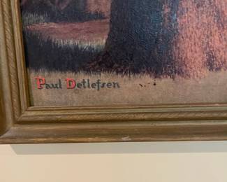 A6 - $40. Paul Detlefsen "The Smithy" Print. Measures 28.5" x 38.5".