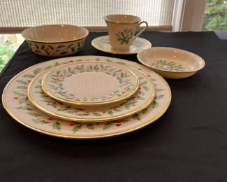 A1 - $1050. Lenox Holiday SERVICE FOR 18 + Serving Pieces! 158 Pieces included. All in excellent condition.