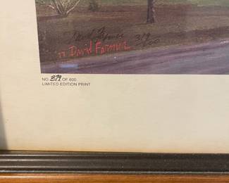 A10 - $40. "Danville Morning" by David Farmer 1977. Measures 28" wide x 24" tall. #379/800.