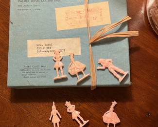 B44 - $65. Vintage 1960's Dolls Dept. Mini Pink Dancers and Western Lot
