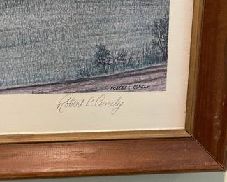 A11 - $50. "Scenic Journey" signed print by Robert Conely. Measures 30.5" x 21.5" tall.