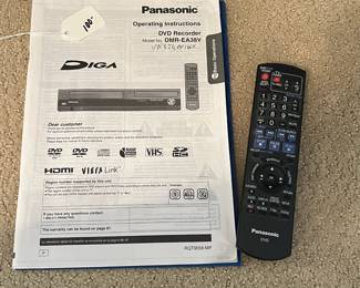 C10 - $100. Panasonic DVD Recorder DMR-EA38V w/remote