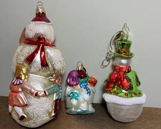 C41 - $100. LOT of 6 Vintage Christopher Radko Glass Ornaments.
