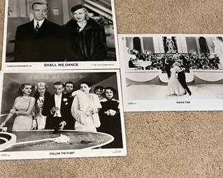 A51 - $20. Fred Astaire. Set of 3 Reproduction Photos. 1991 Turner Entertainment Co. Shall We Dance, Follow the Fleet, Swing Time.