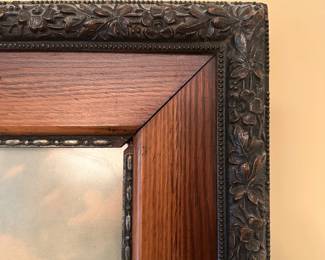 A48 - $125. Hugo Eichler - Babel Seere Antique / Vintage Print. Measures 38" x 32". *Beautiful* Antique Frame.