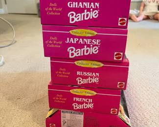 C6 - $35. Barbie Dolls of the World Collection Set of 5.