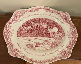 A26 - $25 Pair. Johnson Bros Twas the Night Before Christmas Plates.
