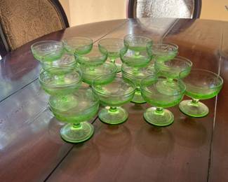K1 - $80. 16 Pc Uranium Glasses. 3" tall. No issues noted.