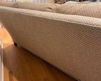 A7 - $175. Sherrill Furniture Upholstered Couch. Very comfortable! Measures 80" long x 40" deep x 35" tall. (NOT stained - just shadows in the photos)