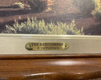 A12 - $125. "The Red Caboose" Paul Detlefsen. Measures 45" x 25".
