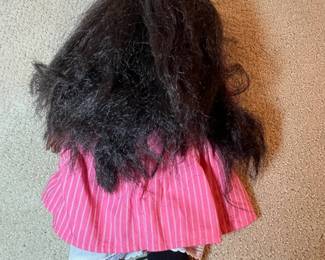 C19 - $400. Addy Walker - American Girl Doll 1993. Includes doll, Ida Bean, 6 outfits, kerosene lantern, gourd, half dime, apron (new in package). Hair has been brushed a lot but no issues noted with the doll. Not photographed but also includes straw hat.