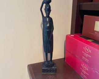 A21 -$35. Pair of Carved Wood Figures.