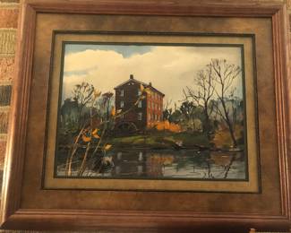 Chester Bratten (1897-1977) Listed Artist on AskArt and more. One of the nicest watercolors I've ever seen of Graue Mill. 