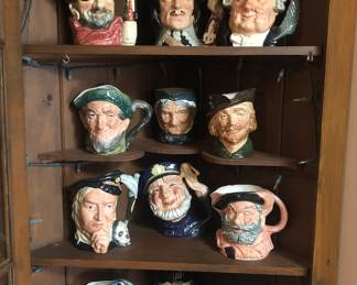 Collection of Full Size Royal Daulton Toby Character Mugs