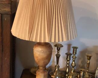 Vintage Onyx Table Lamps, one of several lamps