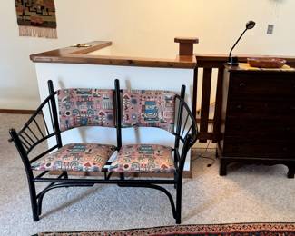 Vintage Adirondack loveseat and chair