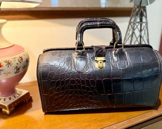 Vintage Brown Leather Medical Doctor Bag