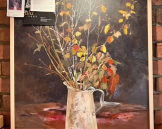 Original Oil on Canvas by Mel Grunau. 

Mel Grunau is a resident of Berea Ohio with a Master of Architecture from Kent State University and a Bachelor of Arts from Baldwin-Wallace College. Granau enjoys painting in different styles, employing different media, and working both realistically and abstractly. Balance, composition, elements of dark and light, the relationship of shapes to one another, color, and flow are all critical to his work.