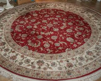 Large round area rug