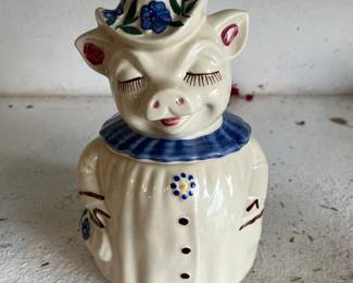 Vintage 1940's Shawnee Smiley Pig Cookie Jar