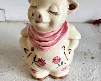 Vintage 1940's Shawnee Smiley Pig Cookie Jar