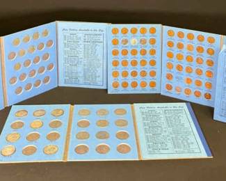 Kennedy Half Dollars, Jefferson Nickels and Lincoln Penny Collections All in Convenient Folders