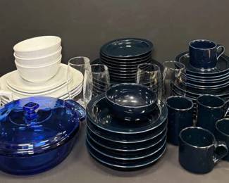 Vintage Dansk Bistro CorningWare Dish Set with Casserole Glasses Great Starter Set