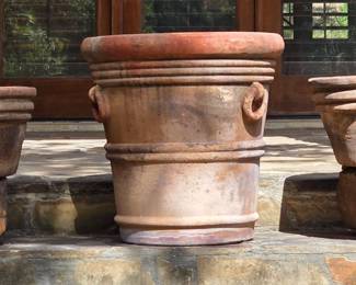 Vintage Large TerraCotta Planter Set 3 Pieces