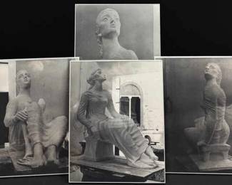 Collection of Four Classical Style Figurative Prints in Modern Acrylic Frames