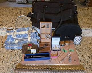 Designer Bags and Costume Jewelry Vera Bradley, Louis Vuitton, Gold And Silver