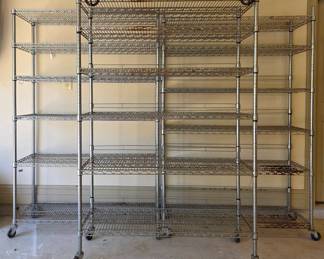 Chrome Wire Shelving Units Set of 3 Store All Your Treasures