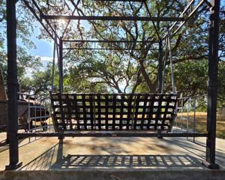 Vintage HeavyDuty Metal Swing with Canopy Frame