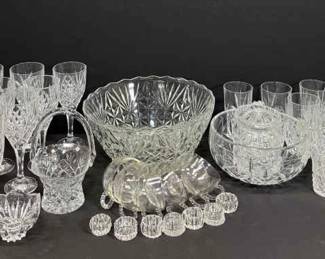 Godinger Dublin Cut Crystal Serving Set Large Collection