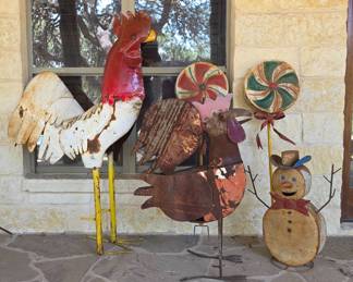 Rustic Charm Like You Havent Seen Before OneofaKind Metal Yard Art Collection