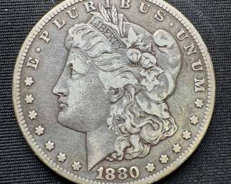001 Two Historic 90 Silver Dollars 1880 Morgan  1922 Peace