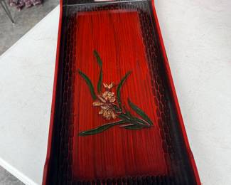 Mid Century Modern Japanese Toyo Lacquerware Serving Tray