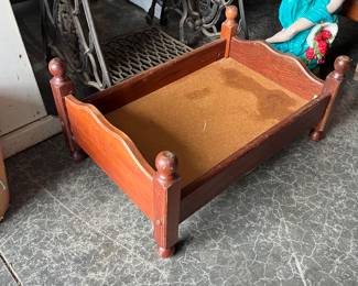 Wooden Doll Bed