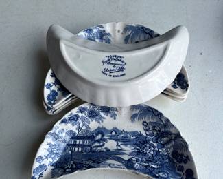 Royal Staffordshire Blue & White Bone Dishes