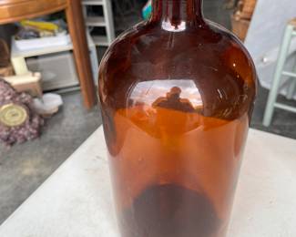 Amber Brown Medicine Bottle