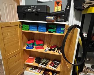 Ammo boxes, gun books