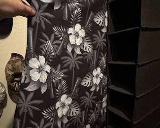 Gun print Hawaiian shirt