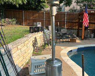 Outdoor heater tower, dog crate